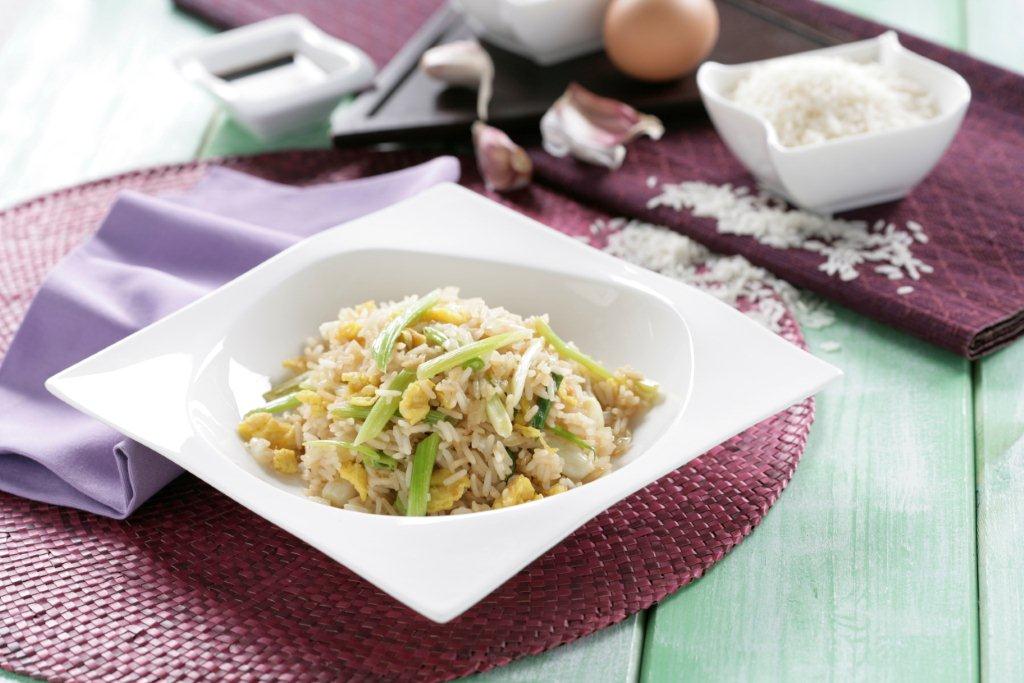 Arroz frito Thai con ajo `khao pad kratiam´