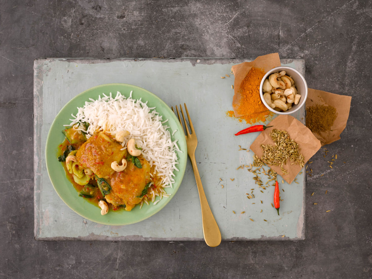 Poulet au curry à la chinoise