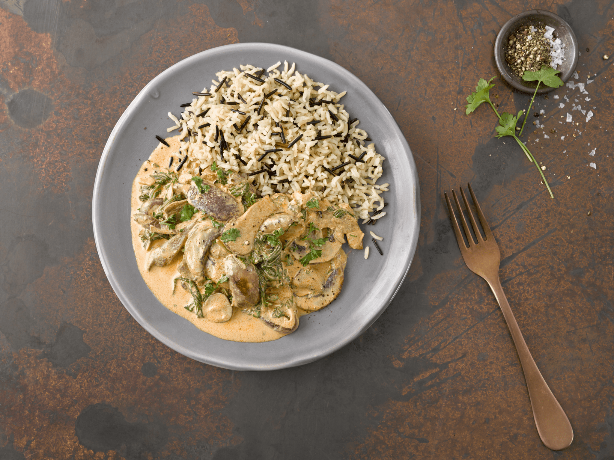 Pilzgeschnetzeltes nach Stroganoff-Art
