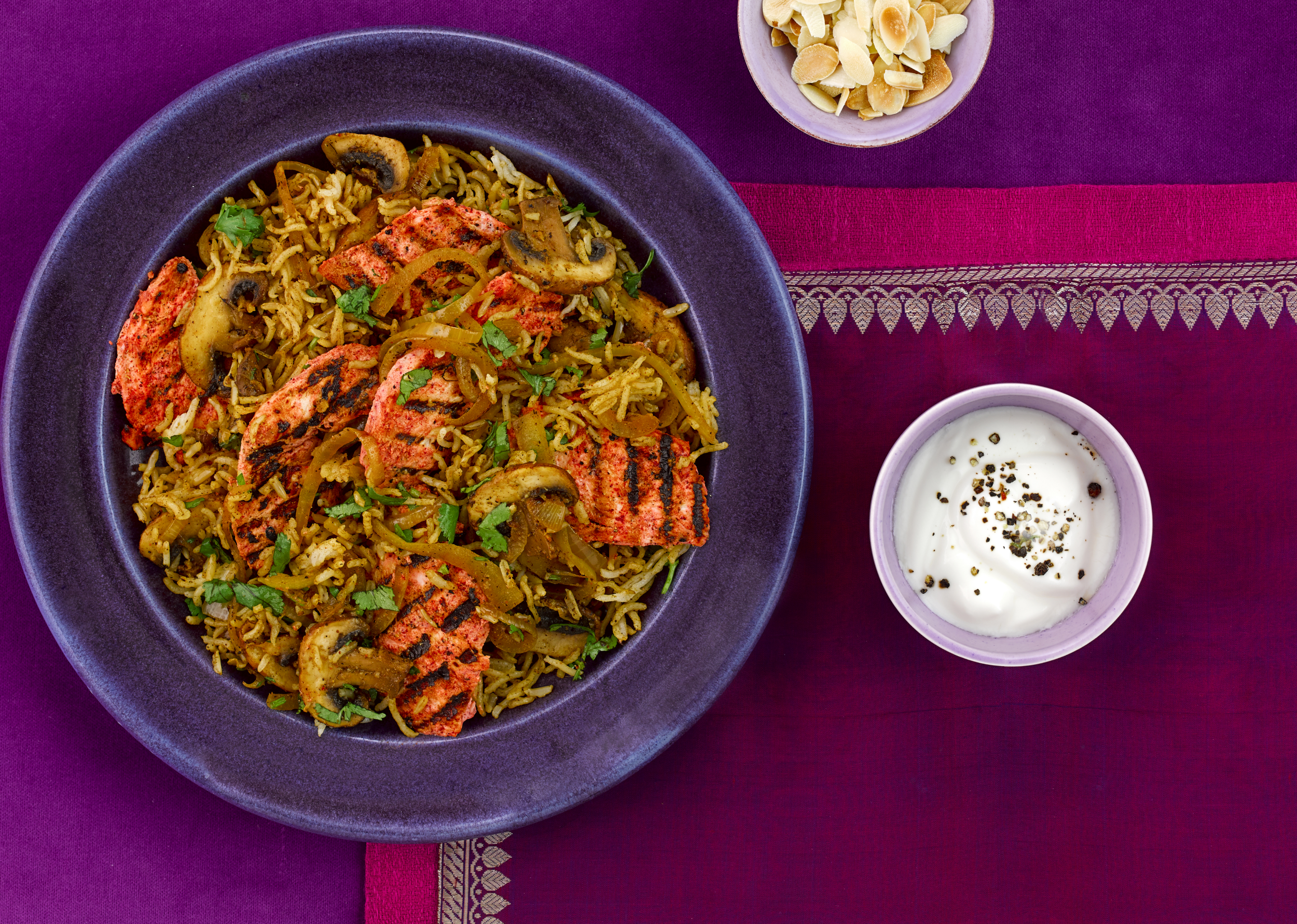 Tandoori-Hühnchen mit Pilze