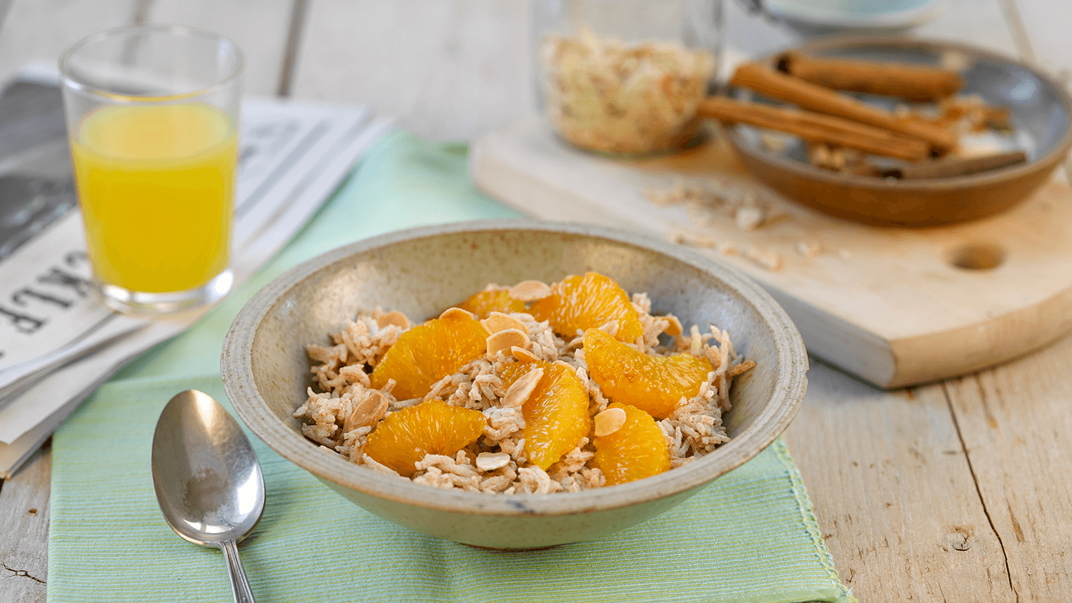 Yoghurt Rice With Oranges and Almonds