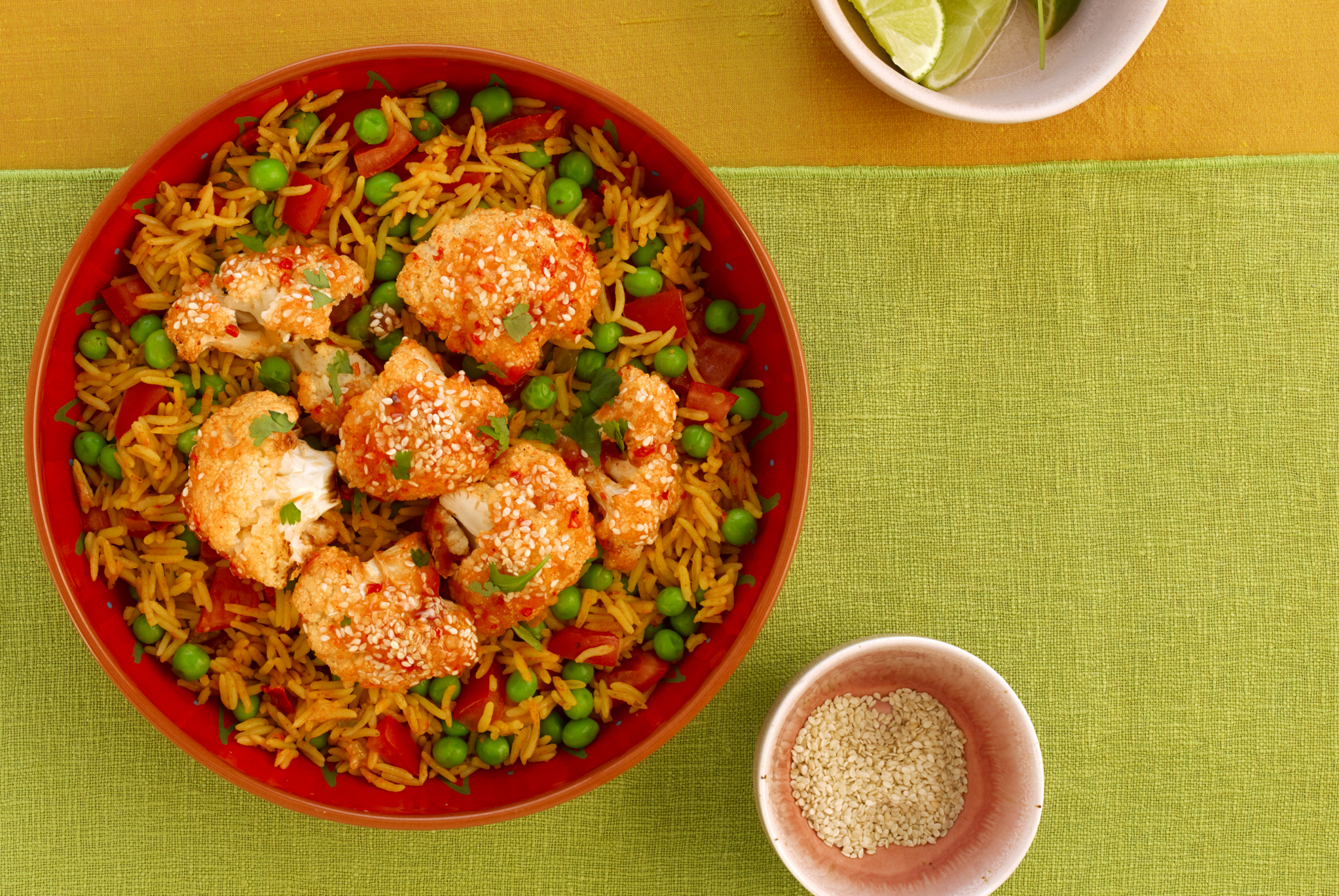 Marinated Roasted Cauliflower with Peri Peri rice | Tilda