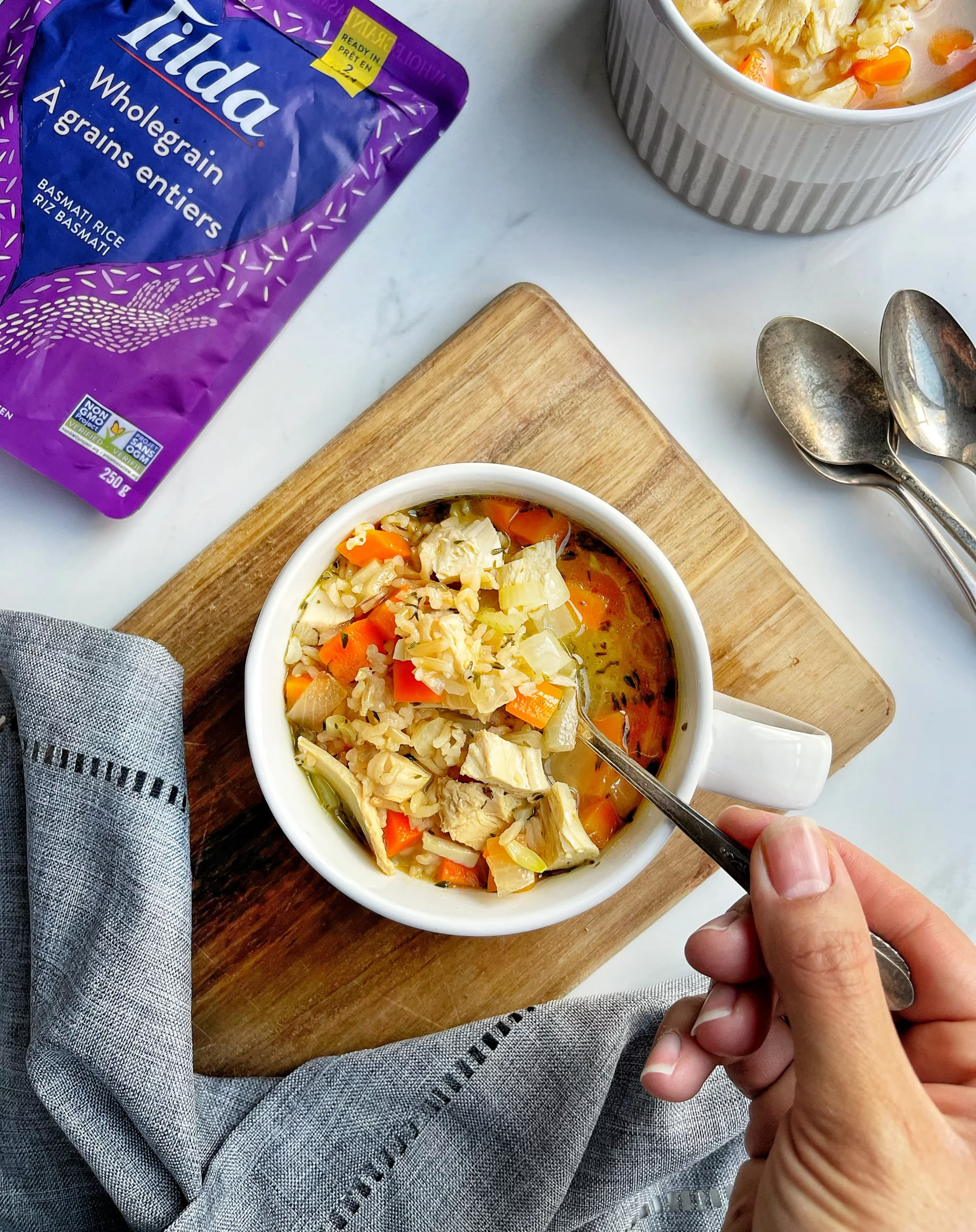 One-Pot Chicken Rice Soup