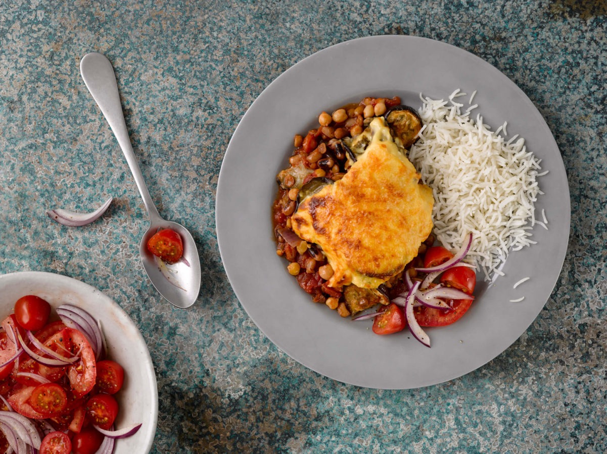 Vegetable moussaka recipe | Tilda Rice Malta