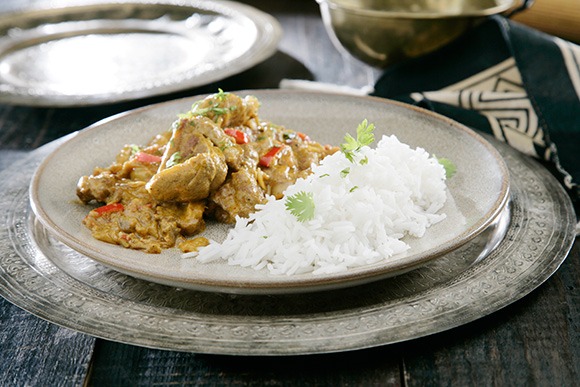 Biryani de cordero con arroz basmati