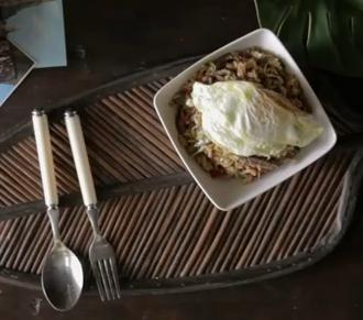 Bibimbap Coreano con arroz Thai