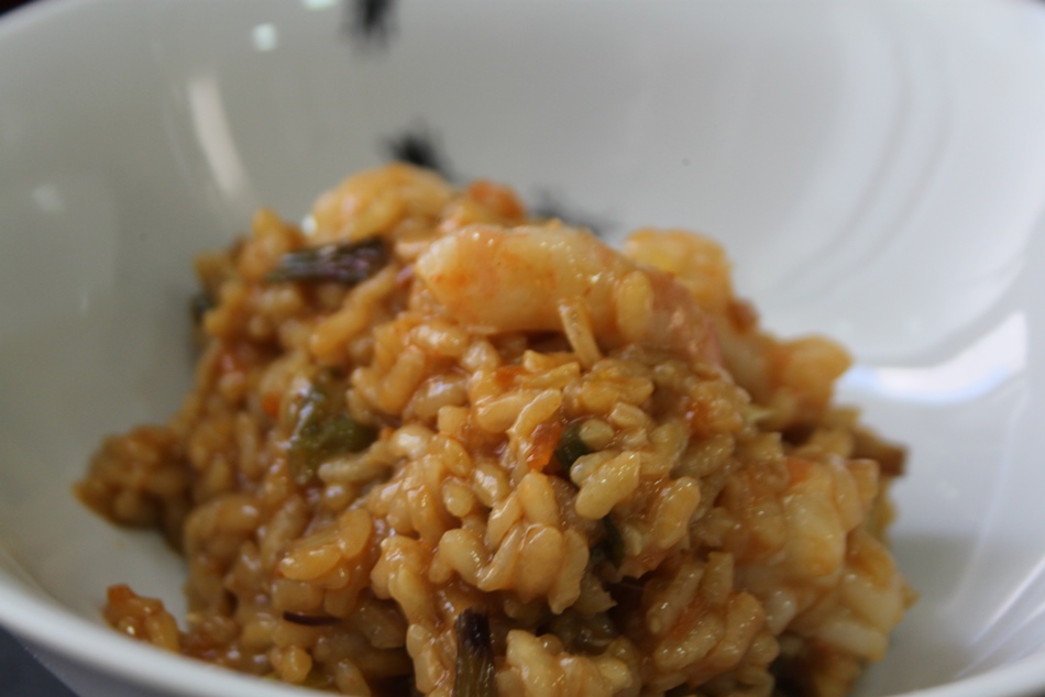 Arroz japonés con marisco al estilo occidental