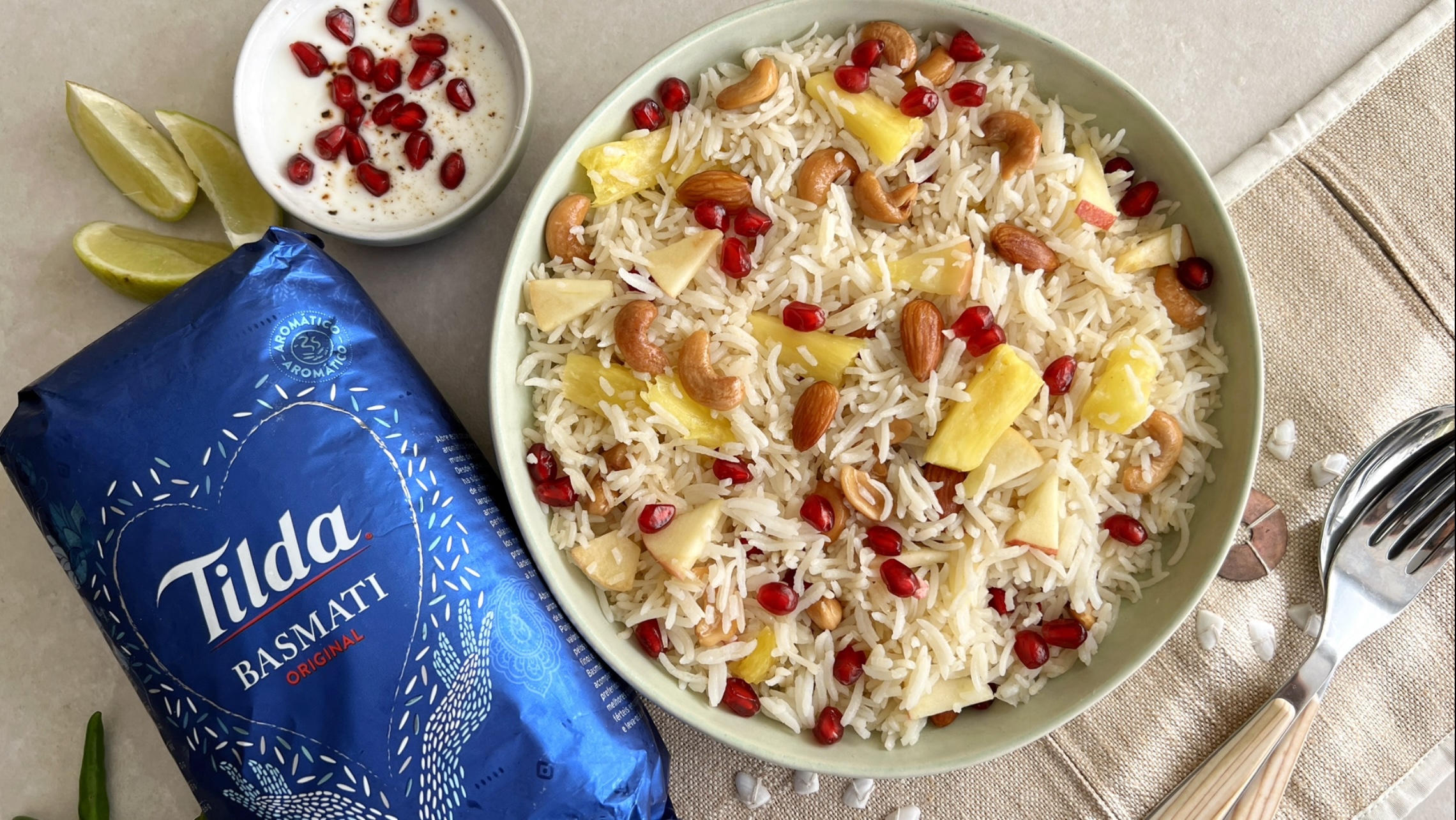 Kashmiri Pulao con arroz Basmati Tilda