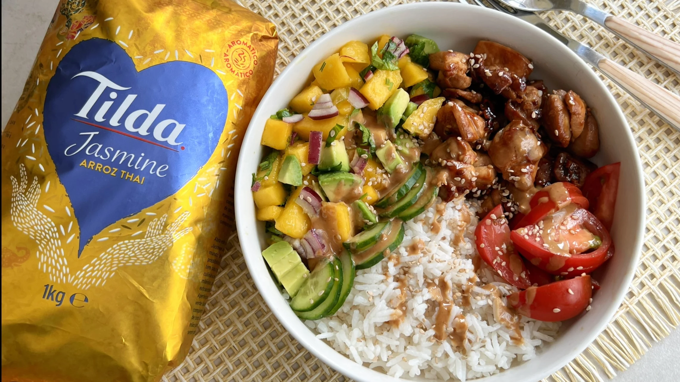 Buddha Bowl de pollo con Tilda Thai