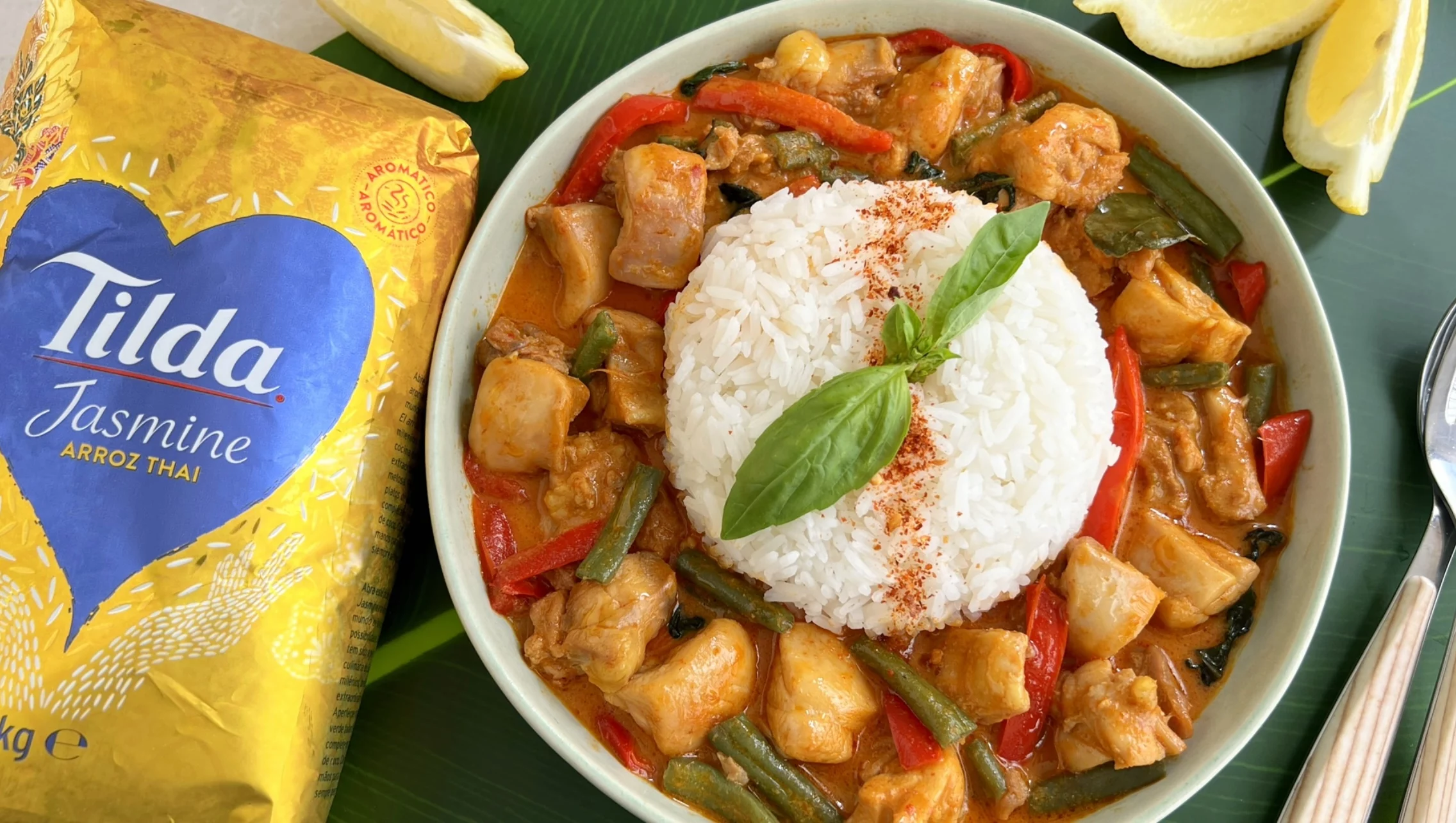 Curry rojo de pollo con Tilda Thai