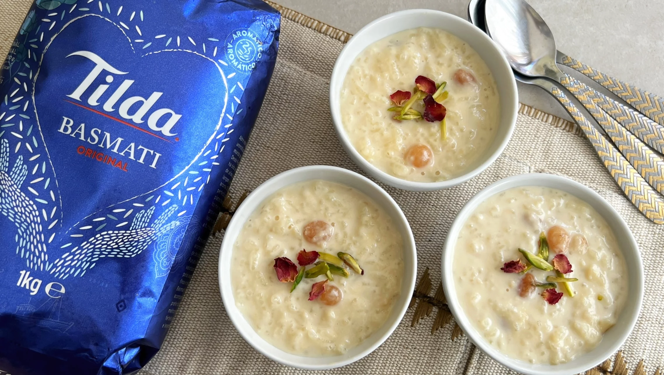 Arroz con leche al estilo hindú con arroz basmati Tilda
