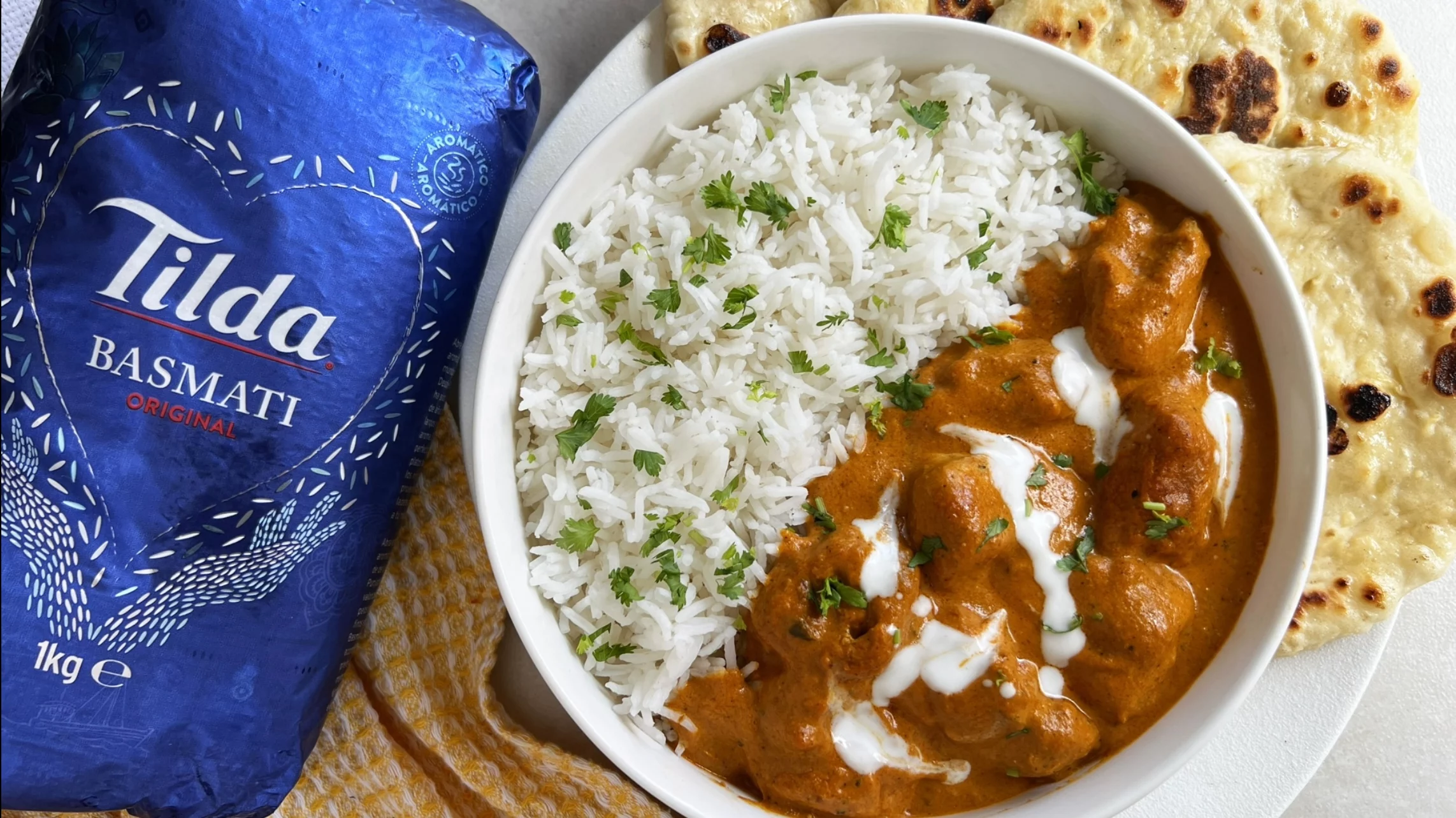 Butter Chicken con arroz basmati Tilda