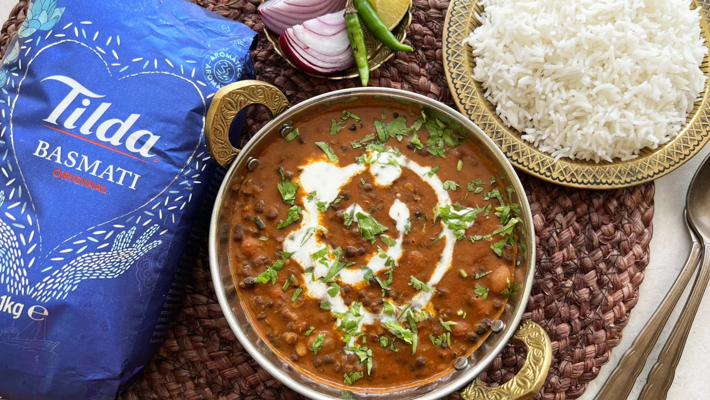 Dal Makhani con arroz basmati Tilda