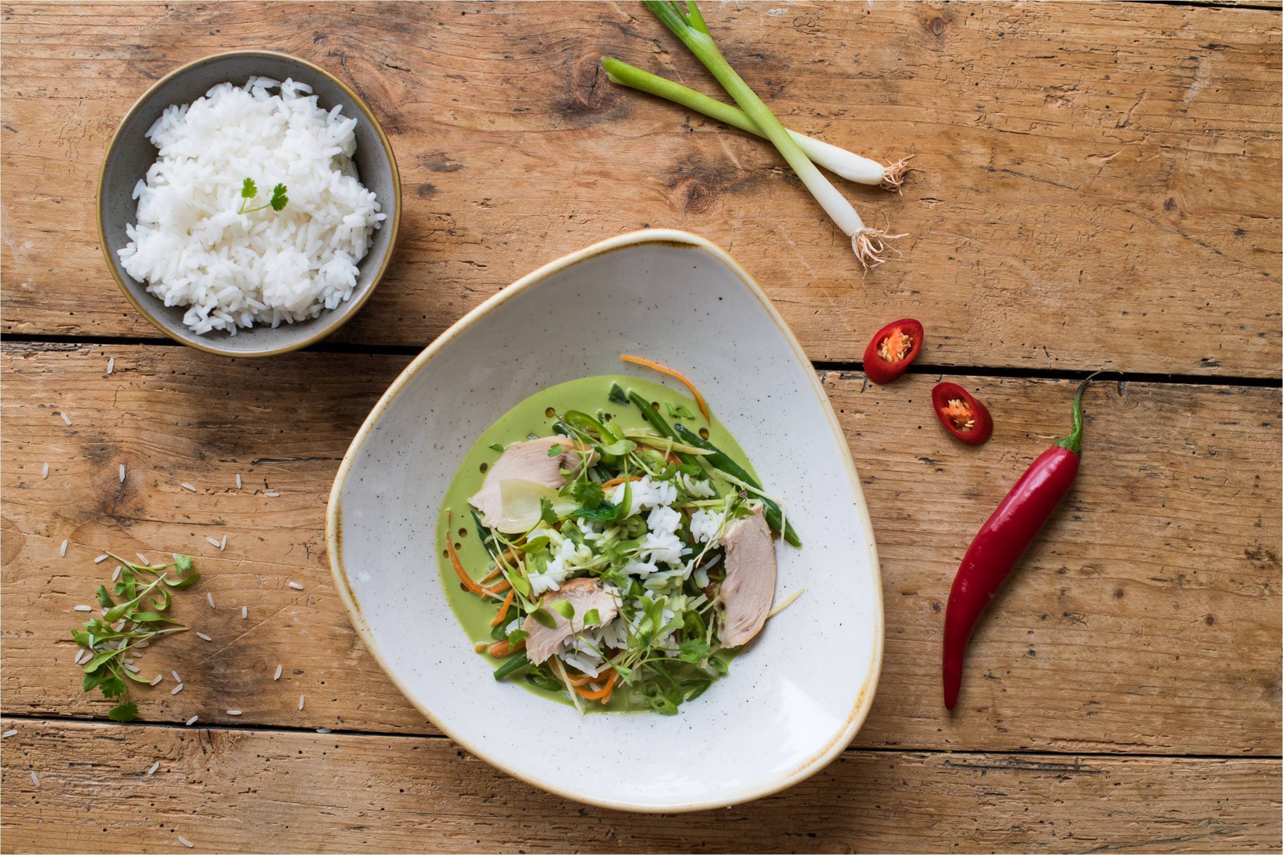Thai Smoked Chicken Broth with Fragrant Jasmine Rice