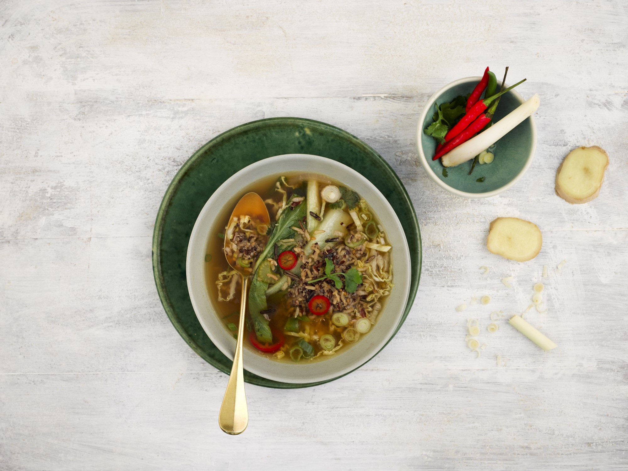 Super Grains – Minestra con zenzero e verdure orientali