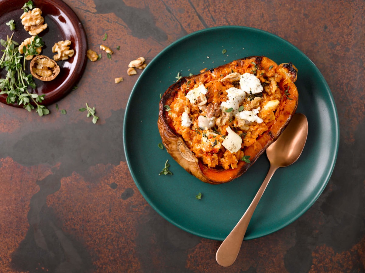 Zucca violina ripiena al forno