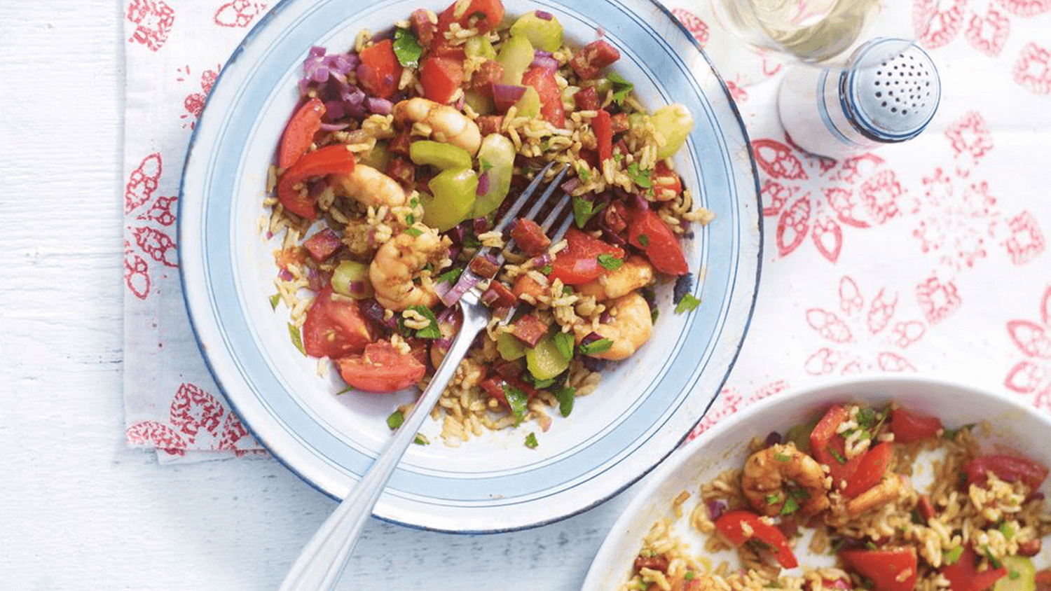 Jambalaya alla creola con gamberoni