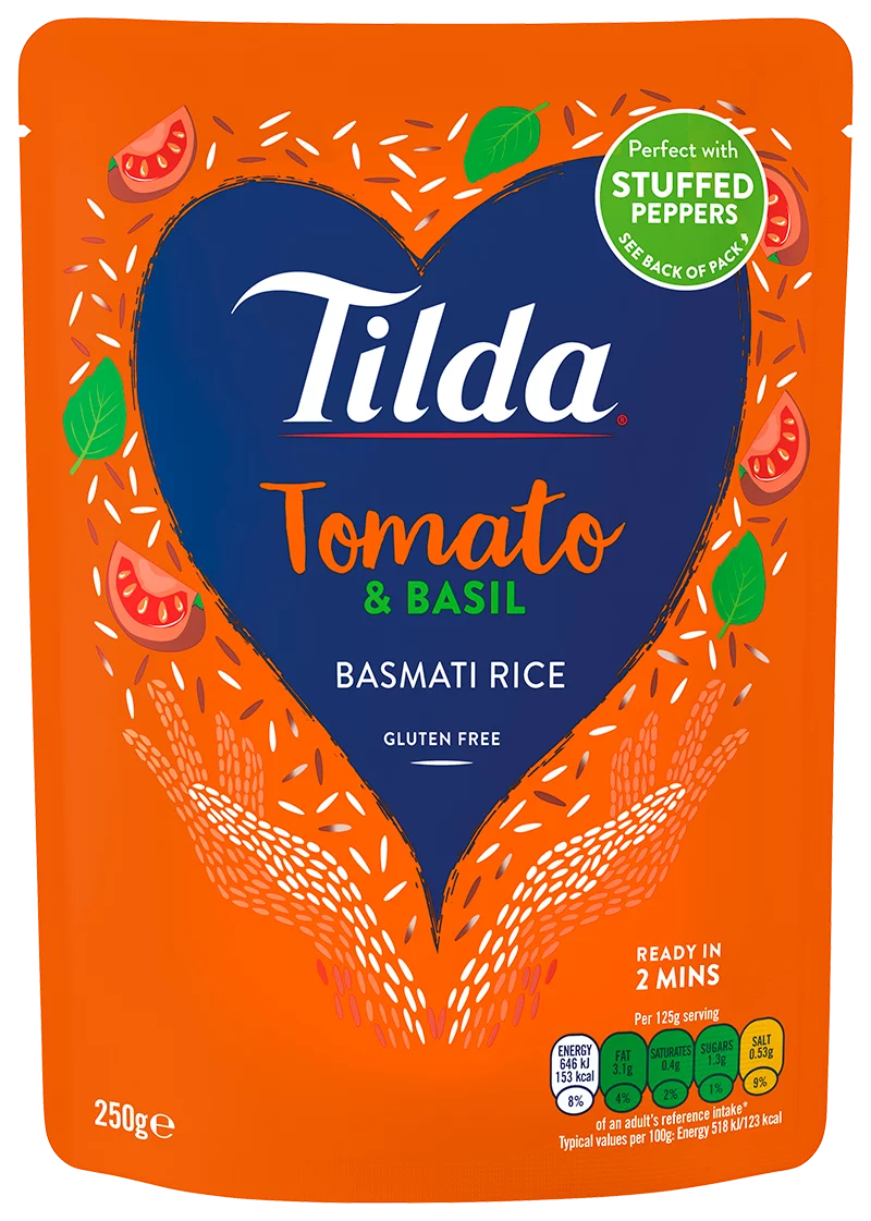 Tomato and Basil Basmati Rice 250g