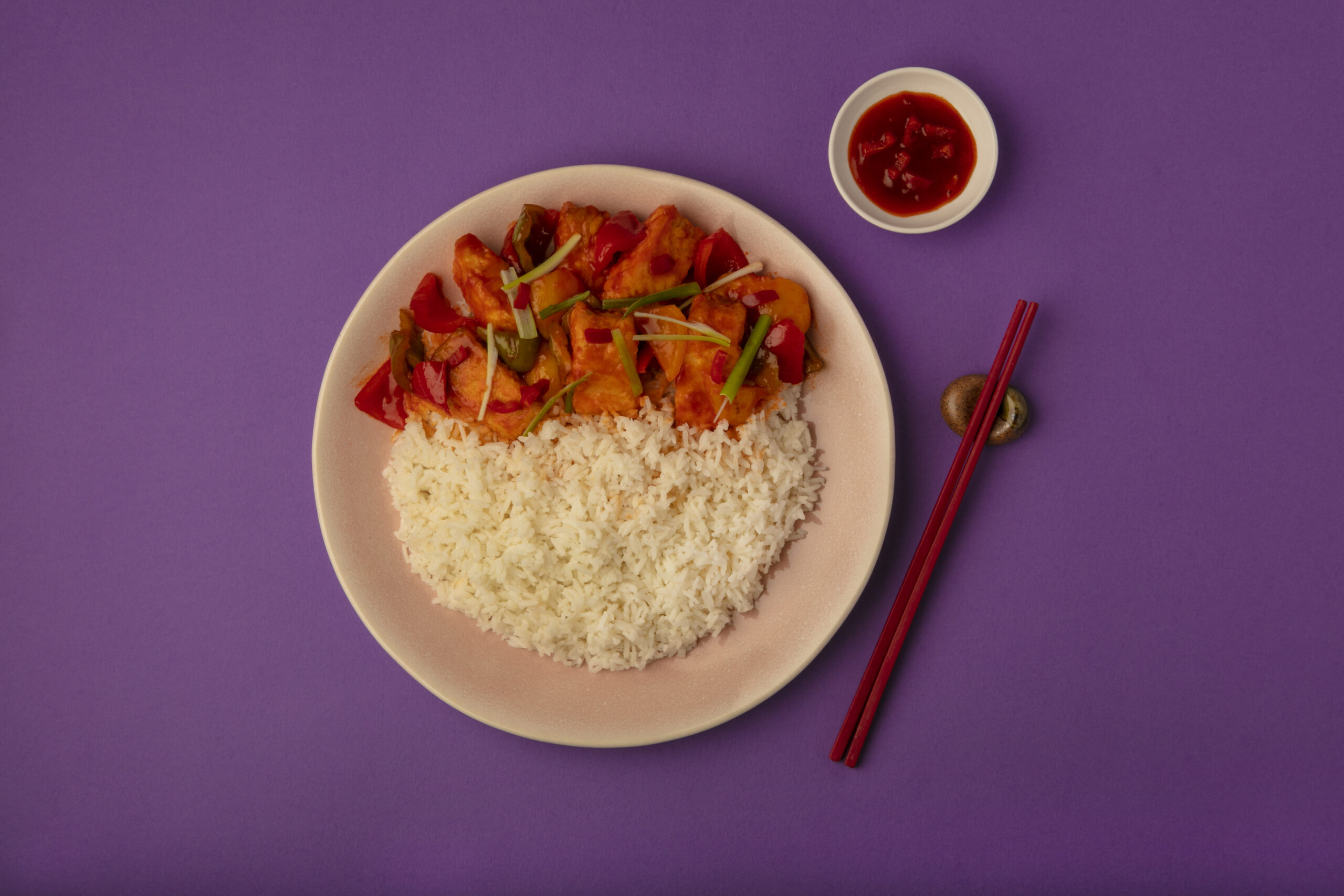 Sweet Chilli Fish with Rice