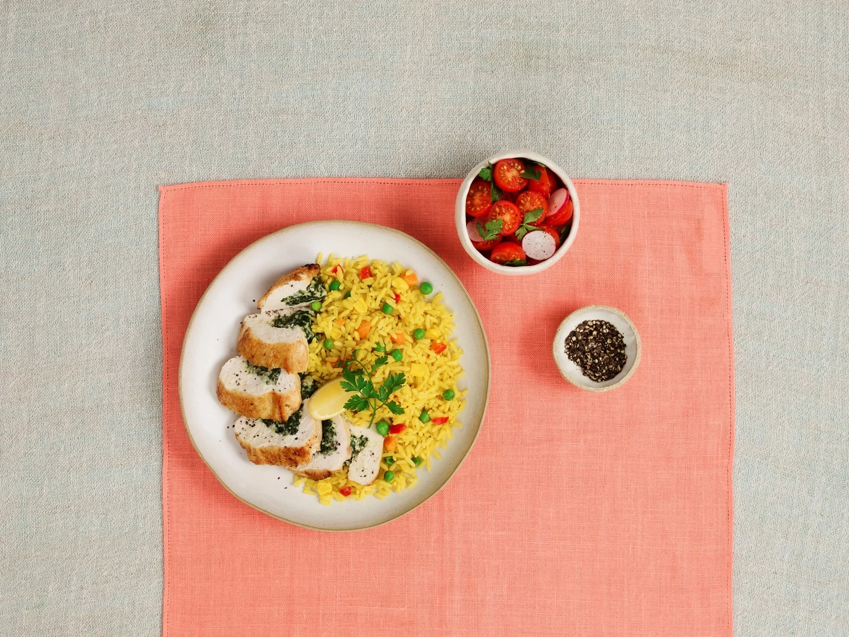 Stuffed Chicken Breast with Spinach and Cheese recipe | Tilda Rice UK