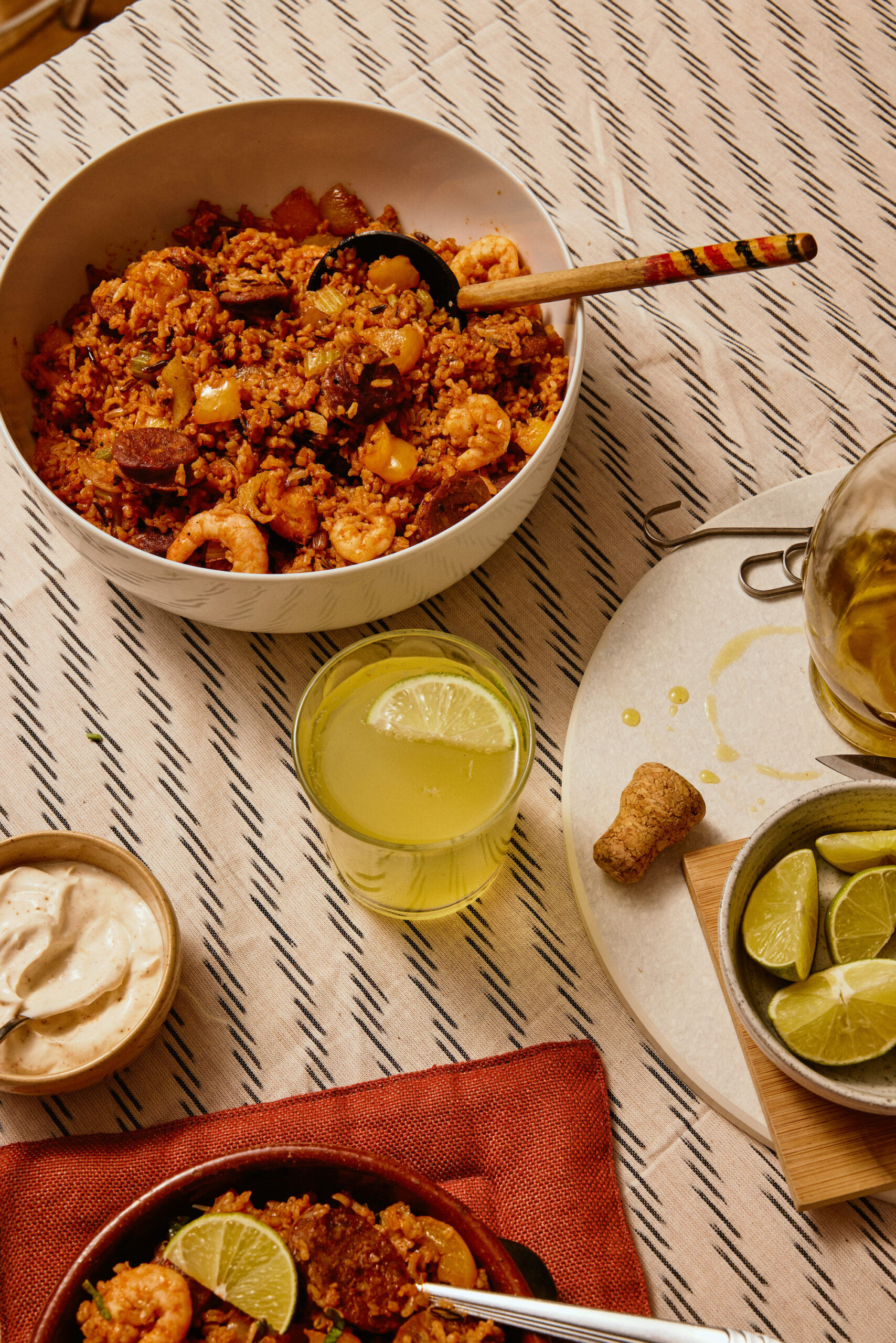 Cajun Dirty Rice with Chorizo and Prawns with Tilda Dry Basmati