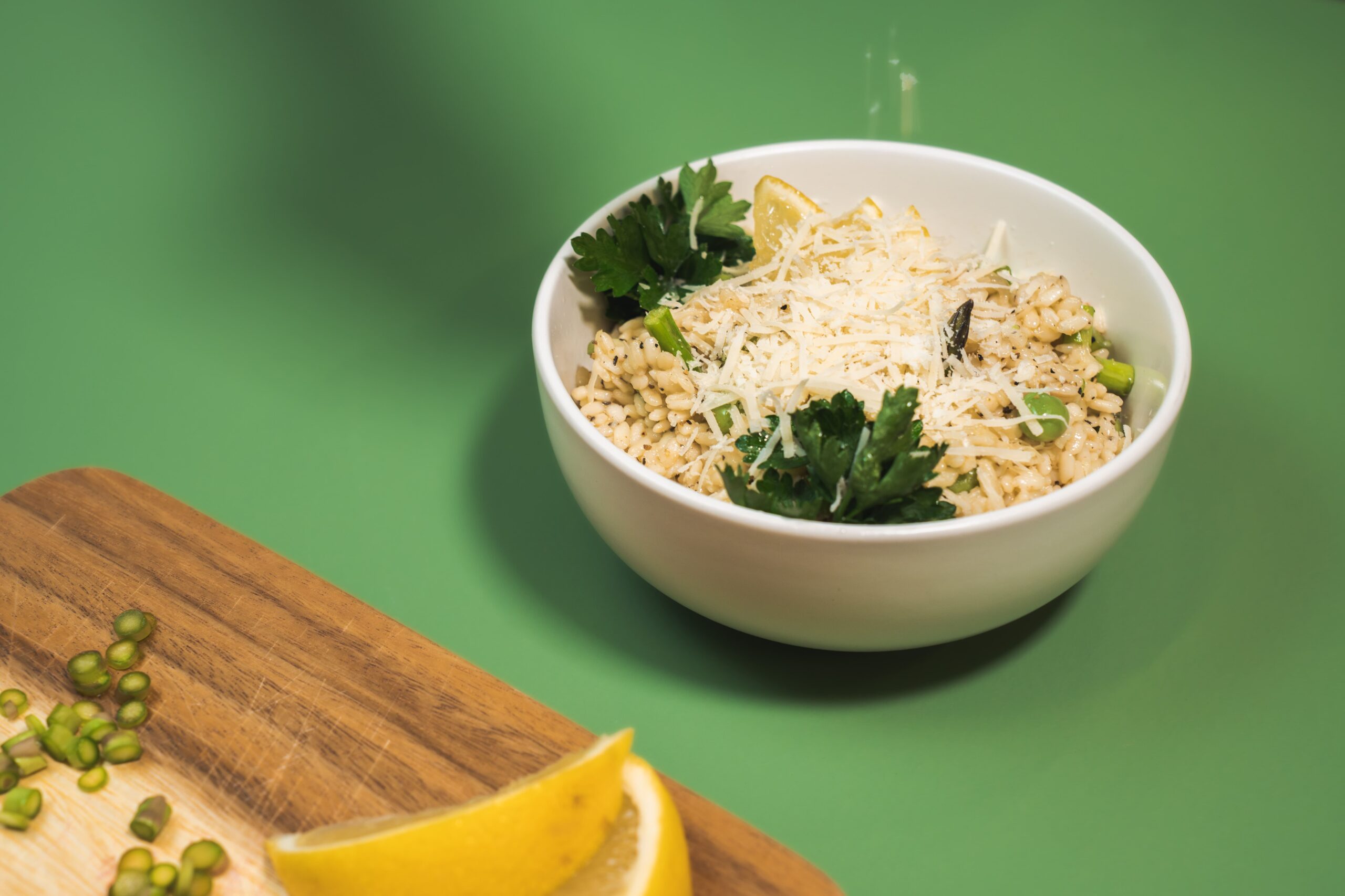 Risotto with Asparagus & Marrowfat Peas